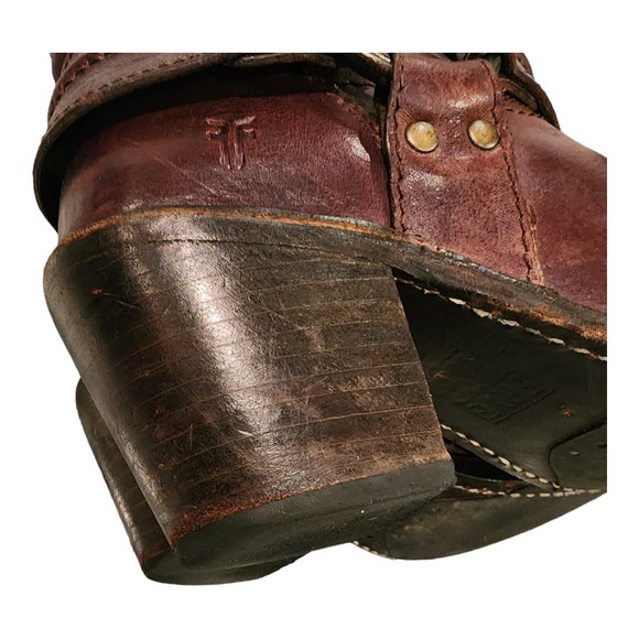 FRYE Carmen Harness Dark Brown leather tall boots. SIZE 7.5B - Picture 8 of 14